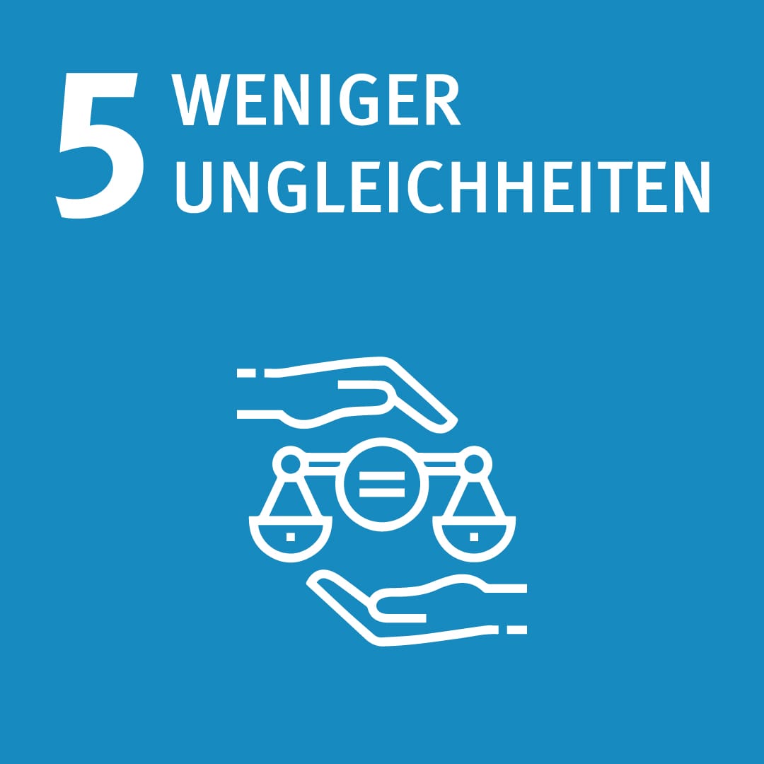 Weniger Ungleichheit - Wage mit 2 Händen