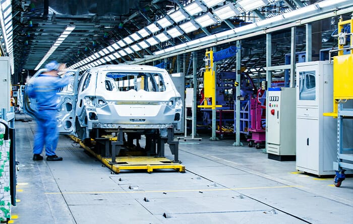 Bau eines Automobils